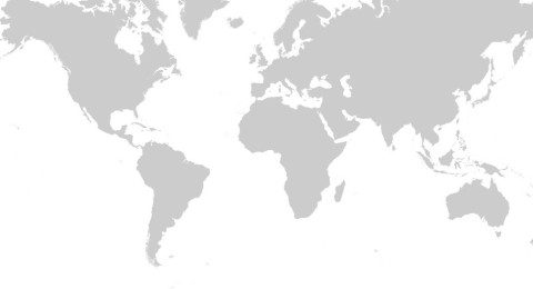 Grayscale World Map Overview